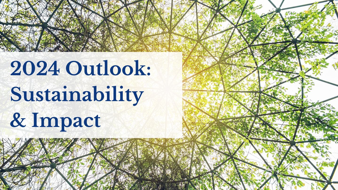 2024 Outlook Sustainability & Impact Cambridge Associates